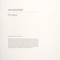 Lee Krasner "Free Space," 1975, lithograph, edition 15/175