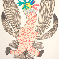 Pitseolak Ashoona "Caribou Split," 1982, lithograph, edition 20/50