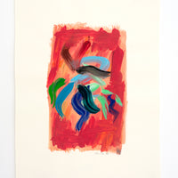 Robert Christie, "Large Burst, Red Fill," 1978, acrylic & watercolour on paper