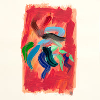 Robert Christie, "Large Burst, Red Fill," 1978, acrylic & watercolour on paper
