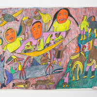 Ruth Annaqtuusi Tulurialik "Untitled," c. 1975, coloured pencil on paper