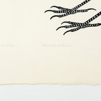 Kananginak Pootoogook "Feeding on Flies," 1981, stonecut & stencil, edition 13/50