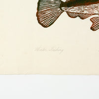 Kananginak Pootoogook "Winter Fishing," 1987, stonecut, edition 34/50