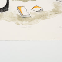 Kananginak Pootoogook "Stopping for the Day," 1985, lithograph, edition 15/50