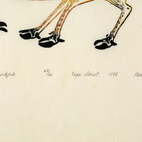 Kananginak Pootoogook "Tuktu of Tasikjuk," 1973, stonecut, edition 47/50