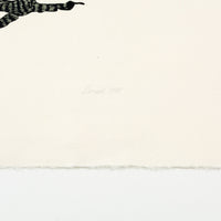 Kananginak Pootoogook "Feathered Thief," 1988, stonecut & stencil, edition 27/50