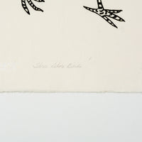 Kananginak Pootoogook "Three Shore Birds," 1988, stonecut, edition 27/50