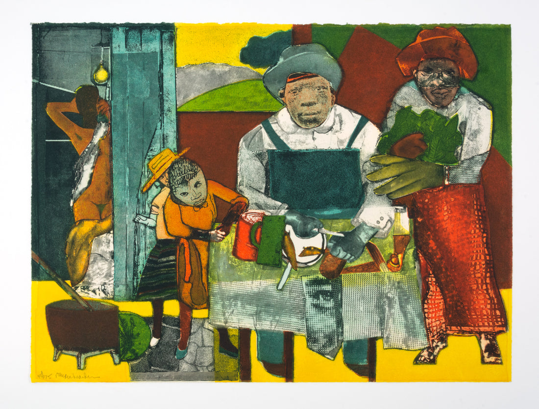 Romare Bearden "The Family," 1975, lithograph, edition 78/175