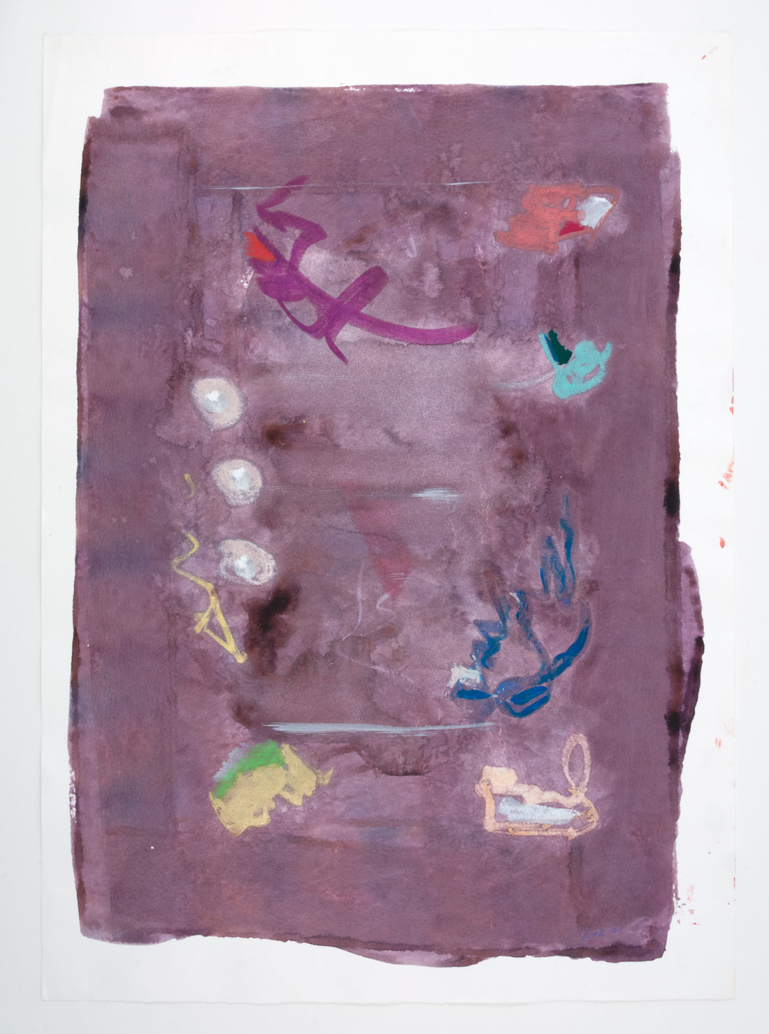 Alan Reynolds "Mist's Thought," 1991, watercolour and oil pastel on paper