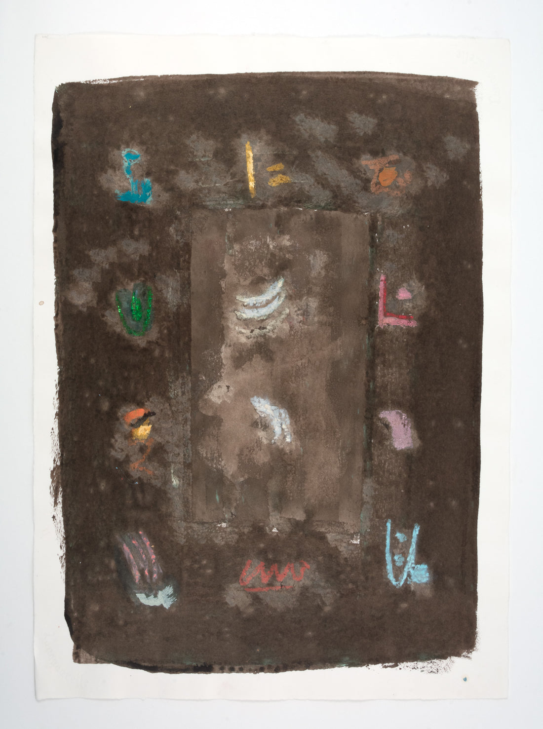 Alan Reynolds "Shadow Grace," 1991, watercolour and oil pastel on paper