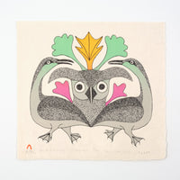 Kenojuak Ashevak "The Owl Between," 1982, lithograph, edition 20/50