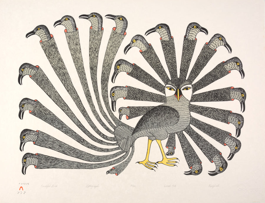 Kenojuak Ashevak "Bountiful Bird," 1986, lithograph, edition 32/50