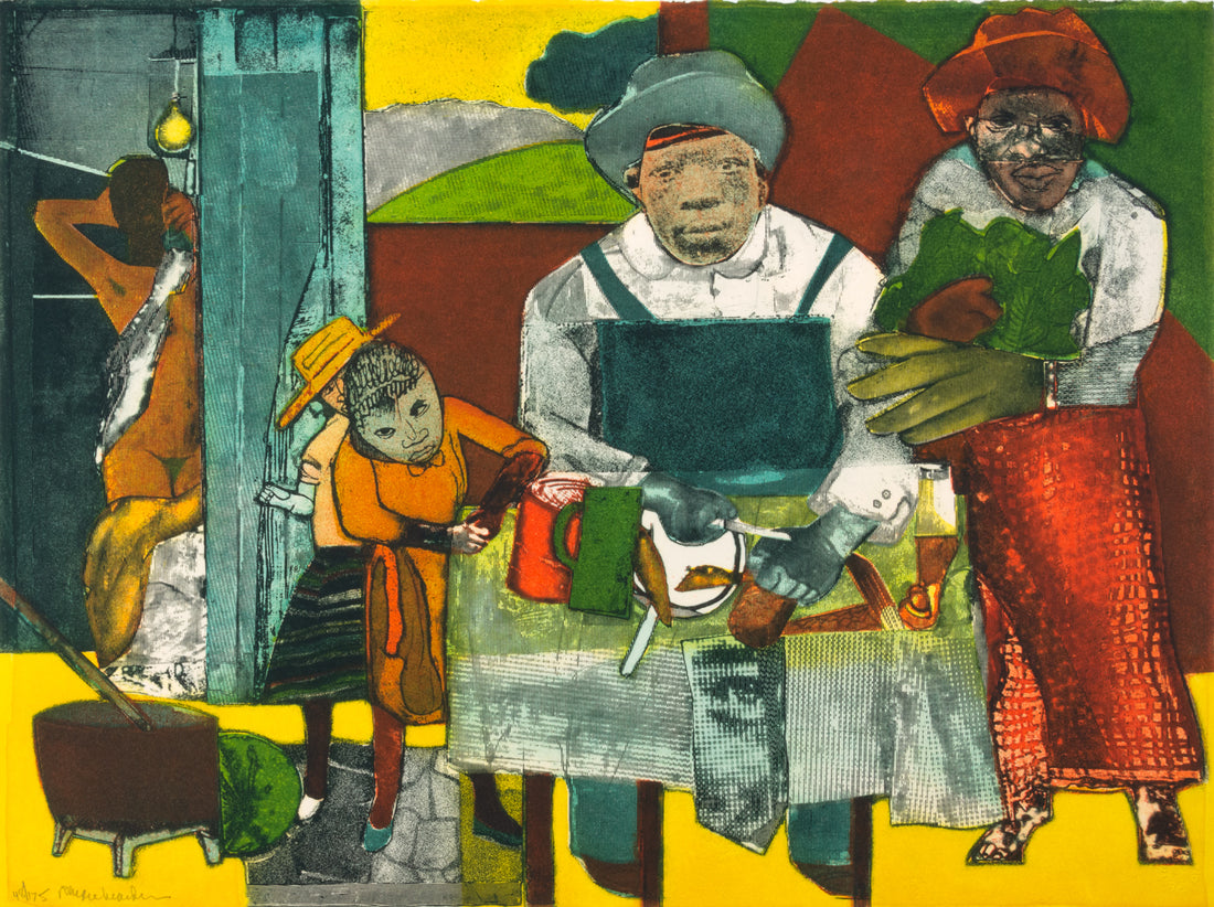 Romare Bearden "The Family," 1975, lithograph, edition 78/175