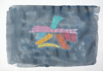 Alan Reynolds "Blue Marble," 1990, watercolour and oil pastel on paper