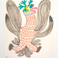 Pitseolak Ashoona "Caribou Split," 1982, lithograph, edition 20/50
