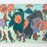 Ruth Annaqtuusi Tulurialik "Untitled," c.1975, coloured pencil on paper