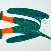 Jessie Oonark & William Noah "Flying Woman," 1978, lithograph, edition 8/60