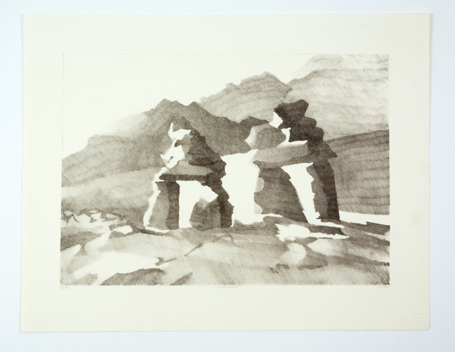 Toni Onley "Inukshuk," c. 1975, edition 26/50