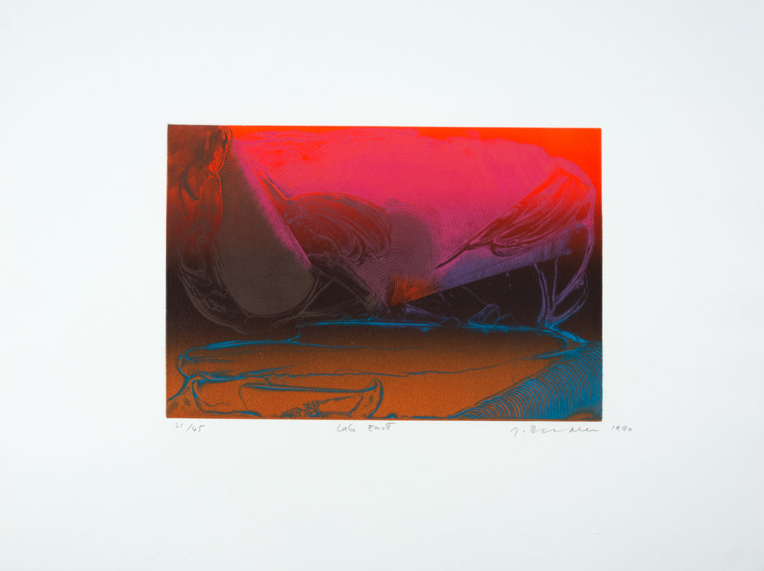 Joseph Drapell "Lake East," 1990, lithograph, edition 21/45