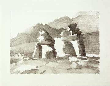 Toni Onley "Inukshuk," c. 1975, edition 26/50