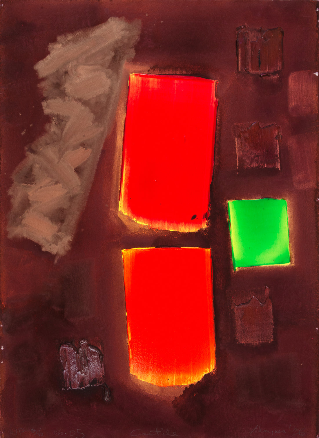 Douglas Haynes "Castile," 1996, mixed media on paper