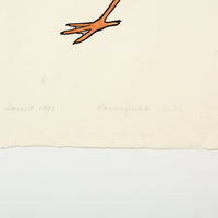 Kananginak Pootoogook "Sijaqriaq," 1981, stonecut & stencil, edition 13/50