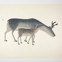 Kananginak Pootoogook "Noakaliq," 1982, stonecut & stencil, edition 47/50