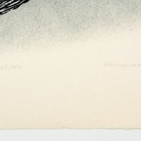Kananginak Pootoogook "The Visitor," 1982, stonecut & stencil, edition 47/50
